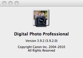 [Canon]Digital Photo Professional 3.9.2 Updater for Mac OS X